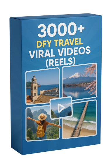 3000+ DFY Travel Videos 3D eCover