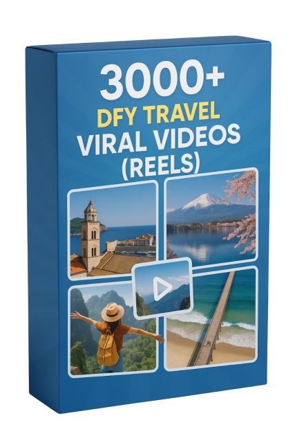 3000+ DFY Travel Videos 3D eCover